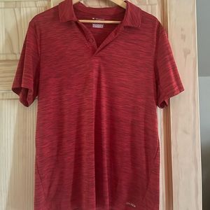 Red Heathered Polo